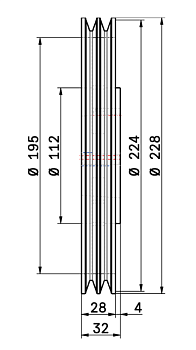 Шкив SPZ TB 224/2 2012