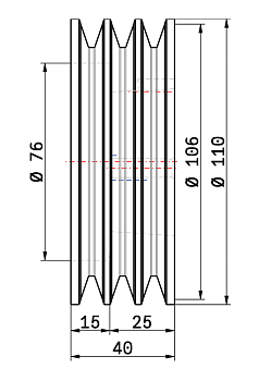 Шкив SPZ TB 106/3 1610