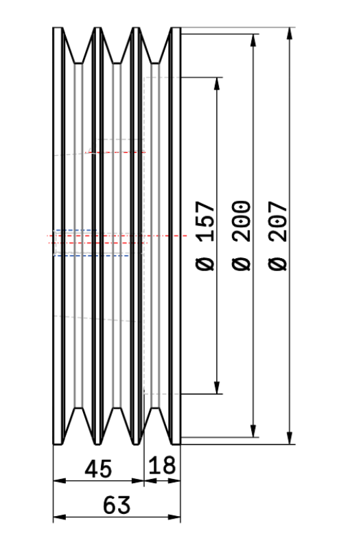 Шкив SPB 200-3 (2517)