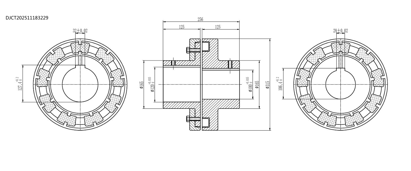 Муфта H 315 A TYPE MNE03 85H7 100H7 