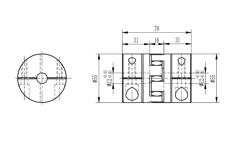 Муфта DFCS-55х78 12/12 Сталь