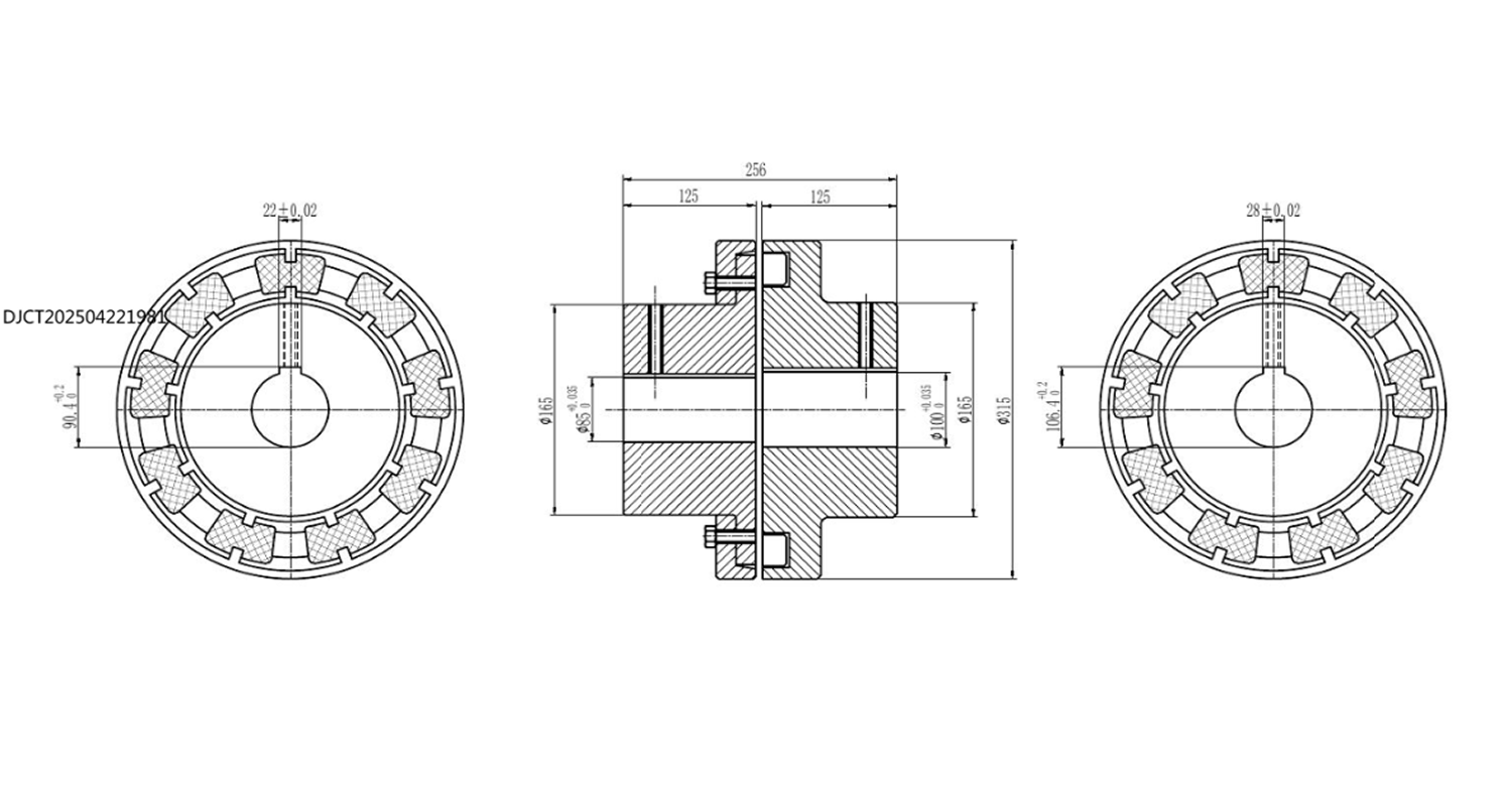 Муфта H 315 A TYPE MNE03 85H7 100H7 