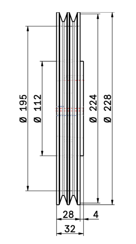 Шкив SPZ TB 224/2 2012