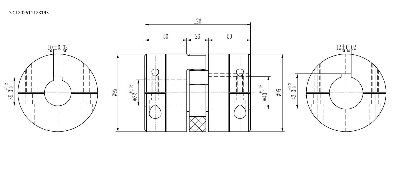 Муфта кулачковая зажимная GR 42 GS 98 ShA 32H7 40H7 