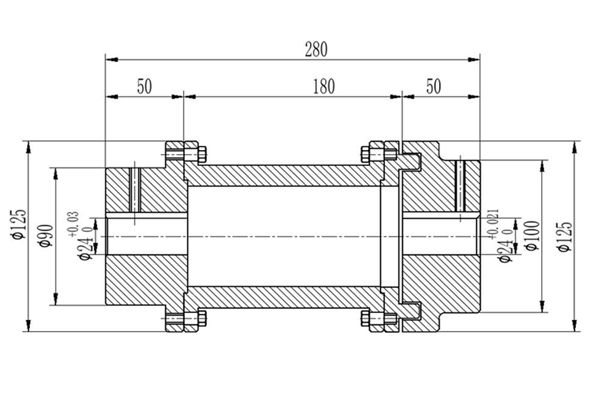 Муфта 125 H 125 L280 24H7K/24H7K
