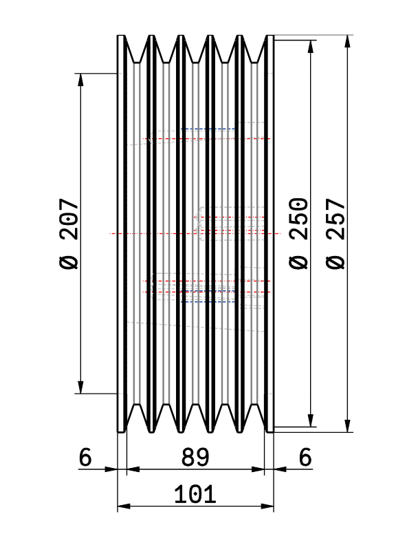 Шкив SPB TB 250/5 3535