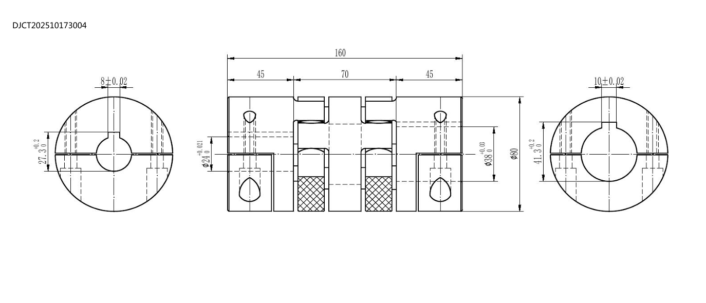 Муфта F MKM02-D80-d24 e38-dk-ek-L160