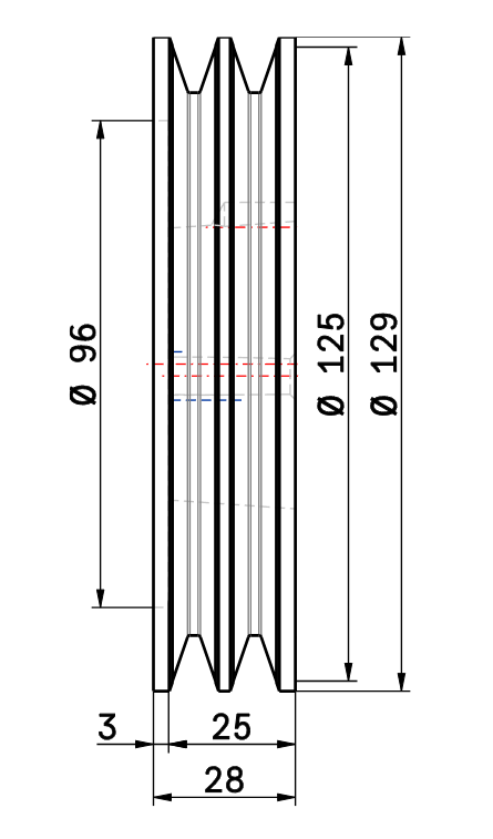 Шкив SPZ TB 125/2 1610