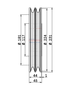 Шкив SPB TB 224/2 2517