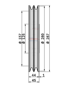 Шкив SPB 280-2 (2517)