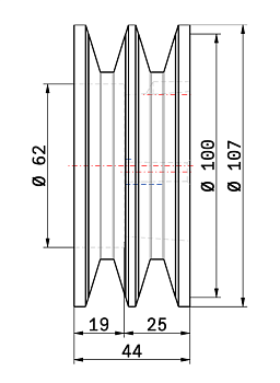 Шкив SPB 100-2 (1610)