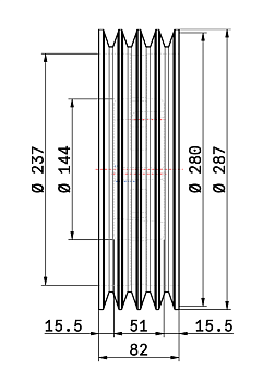 Шкив SPB 280-4 (3020) шкив 280 мм клиновой