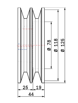 Шкив SPB TB 118/2 1610