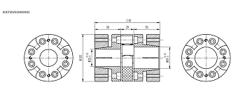 Муфта кулачковая зажимная MZG36 D105 48H7 38H7 