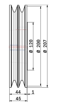 Шкив SPB 200-2 (2517)